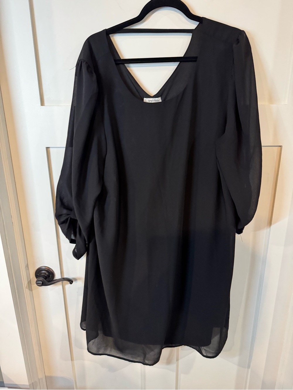 Speechless Black Top with Label Detail